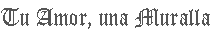Tu amor una muralla